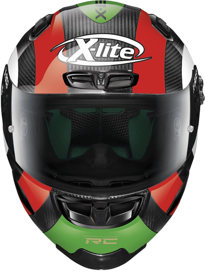 X-Lite X-803 RS Ultra Carbon Hattrick Casco nero/bianco/rosso/verde M (58) Figura 4