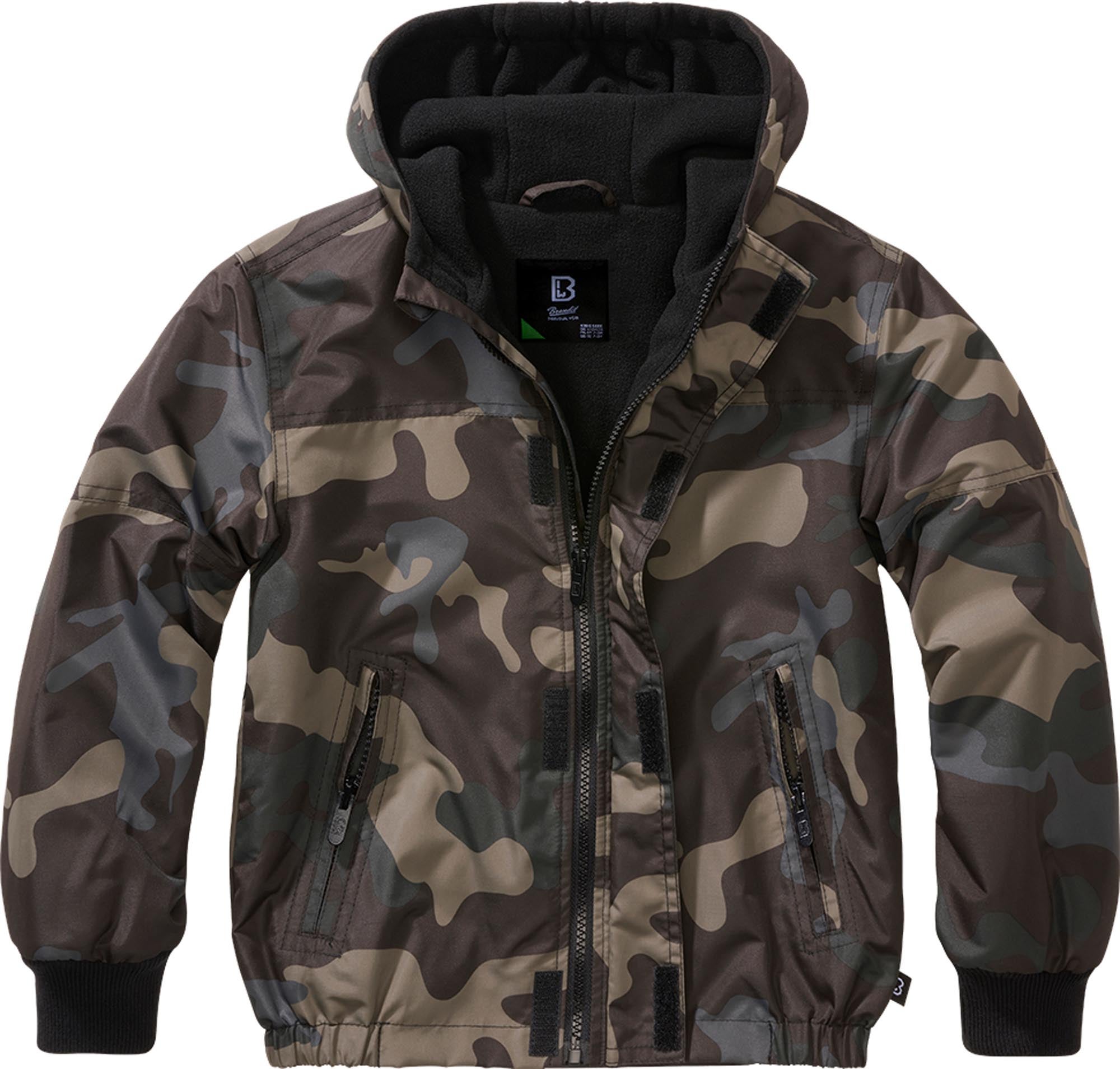 Brandit Frontzip Windbreaker Kinderjas Zwart 122-128 Figuur 1