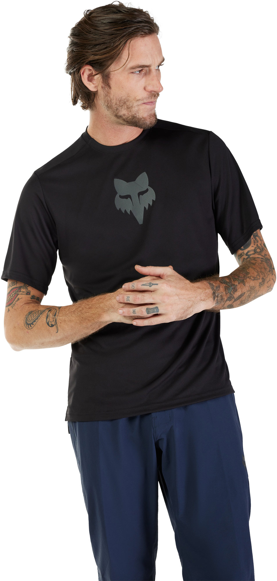 FOX Ranger Fox Head 自行车球衣 黑色 M 图3