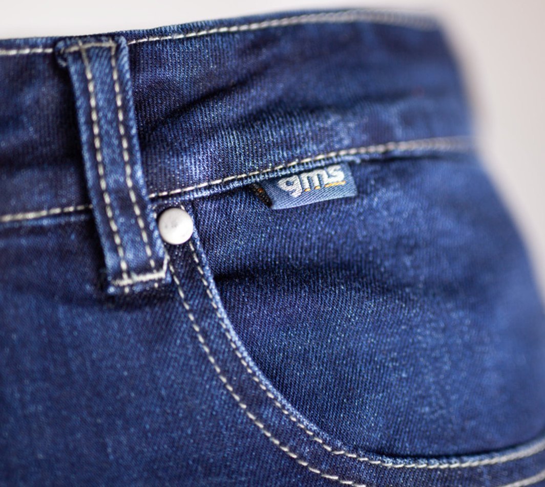 Side view of GMS Rattle Slim Motorcycle Jeans