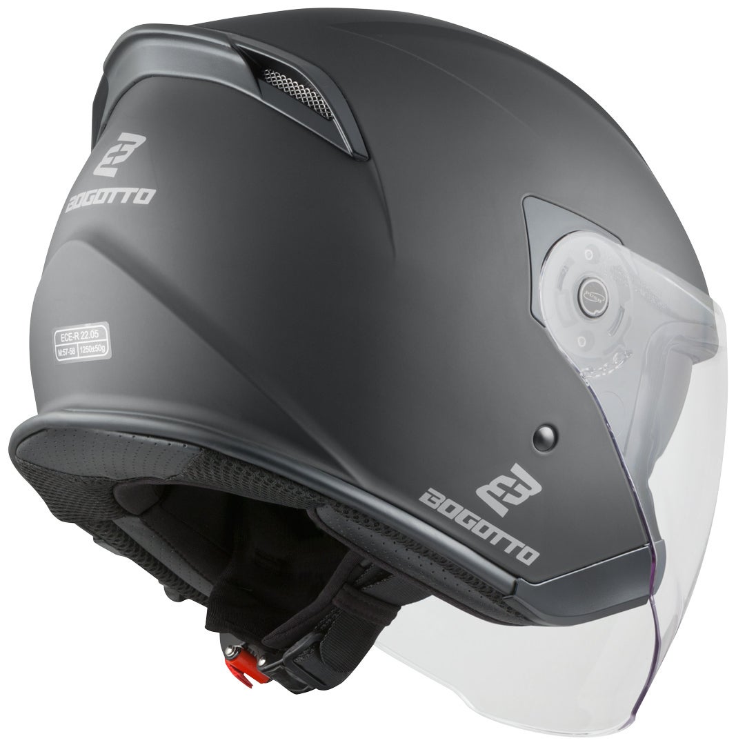 Bogotto V586 Casco jet nero opaco S Figura 2