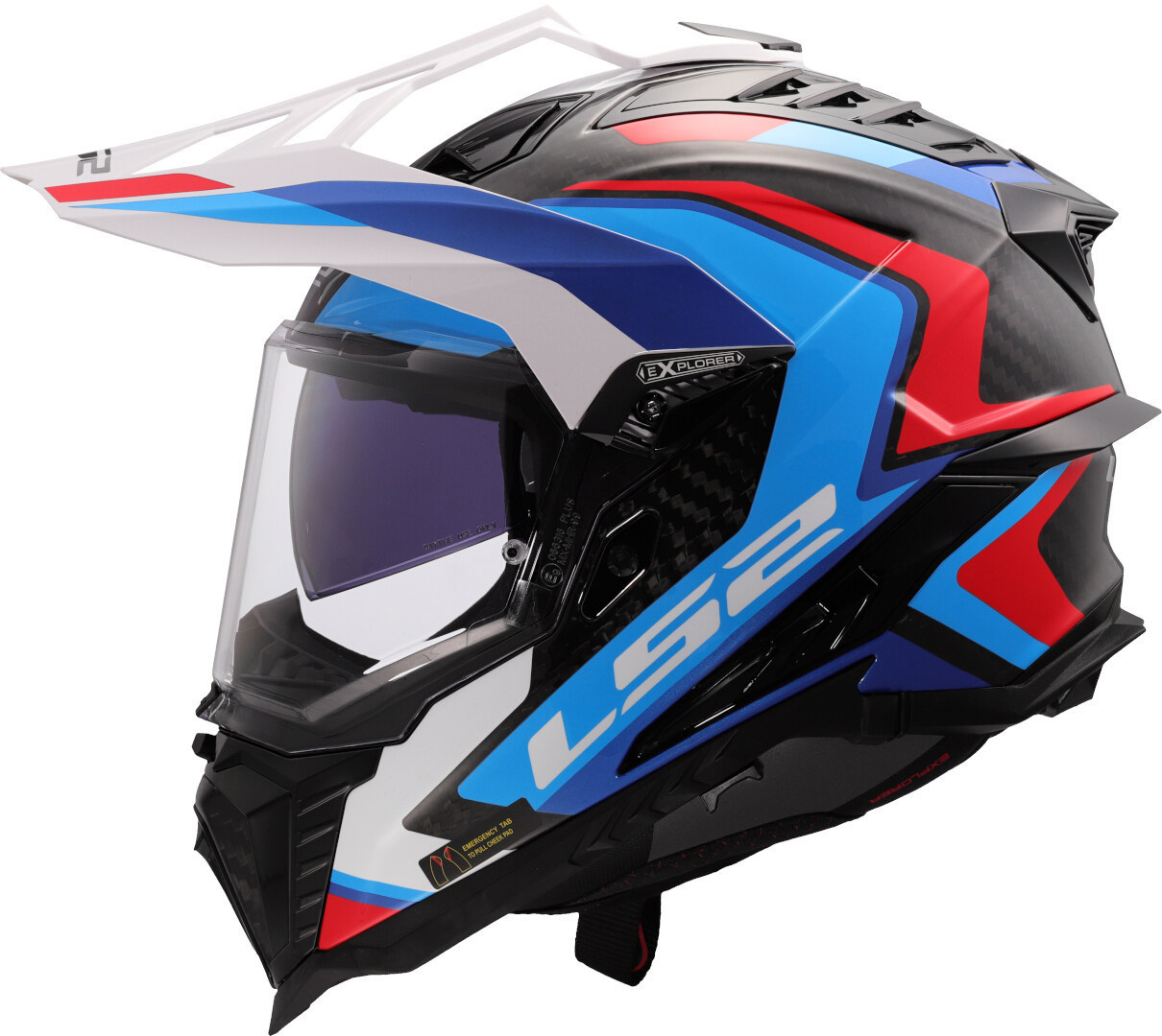 Side view of LS2 MX701 Explorer Carbon Frontier II Motocross Helmet