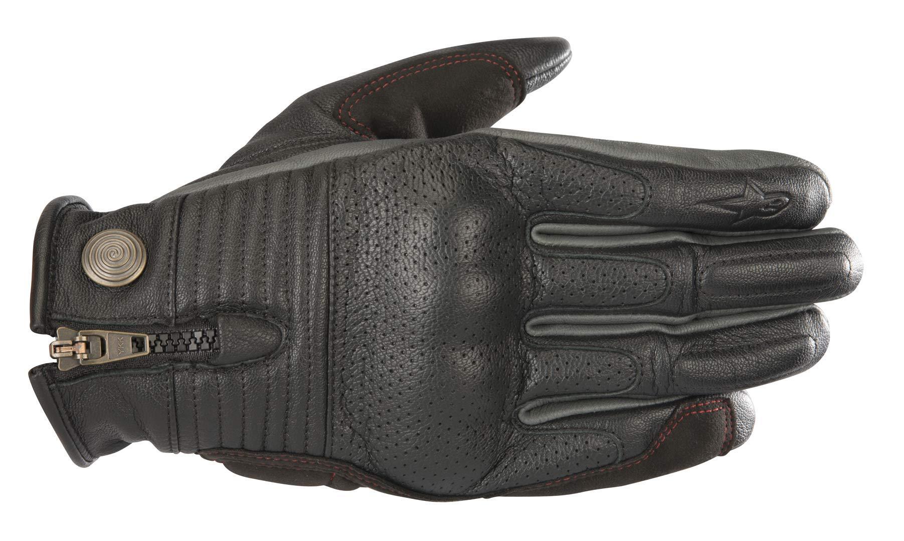 Alpinestars Honda Rayburn Motorrad Lederhandschuhe schwarz/grau XL Abbildung 1
