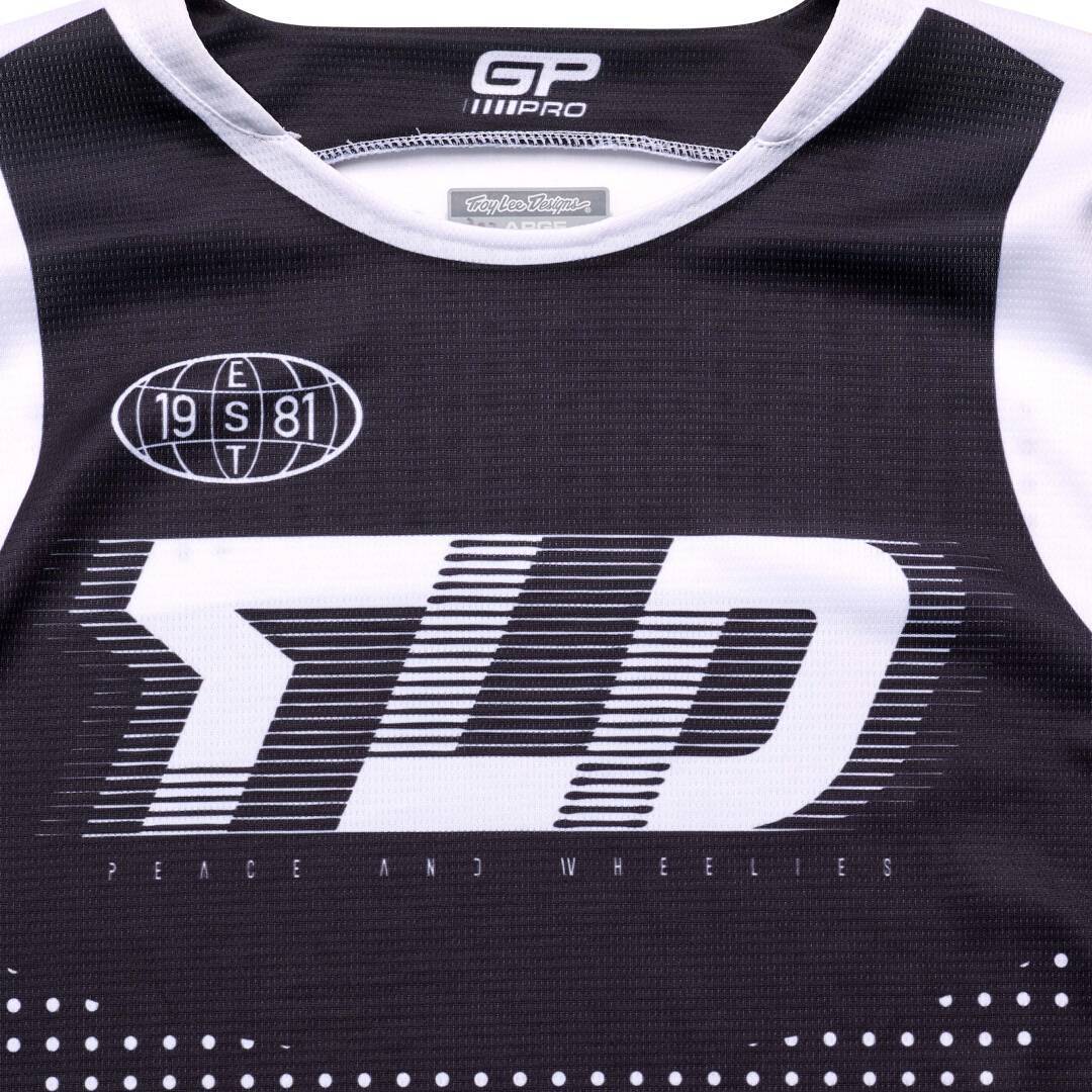 Troy Lee Designs GP Pro Spun Motocross tröja svart/vitt S Figur 6