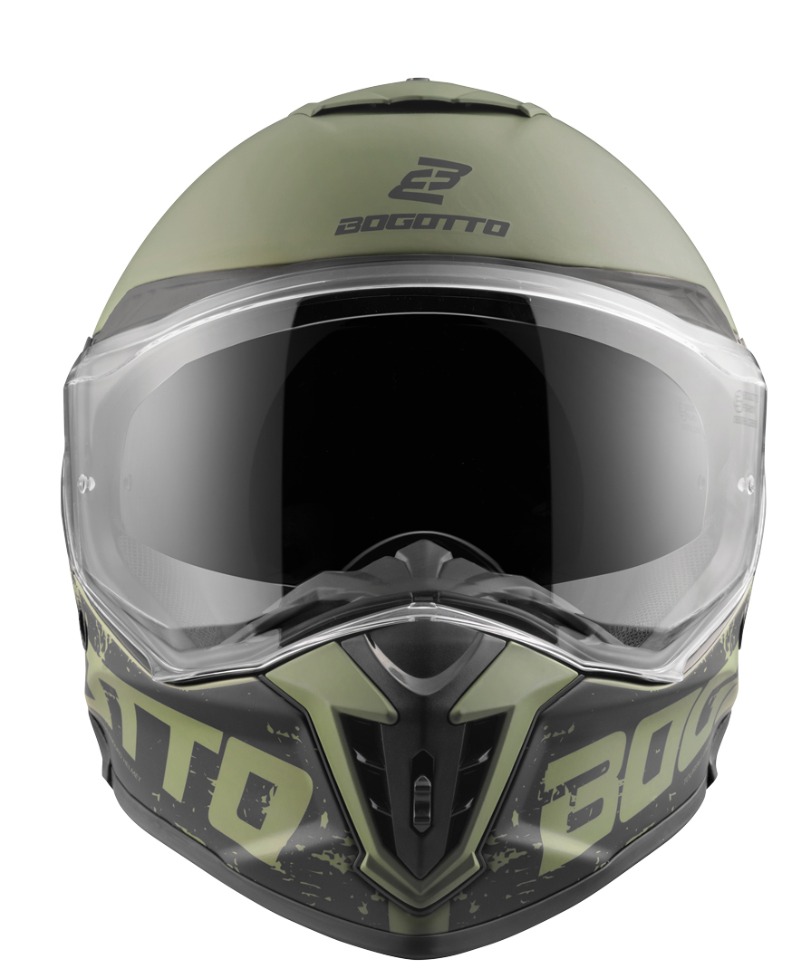 Bogotto FG-601 Duo Cască Enduro din fibră de sticlă Verde mat L Figura 5