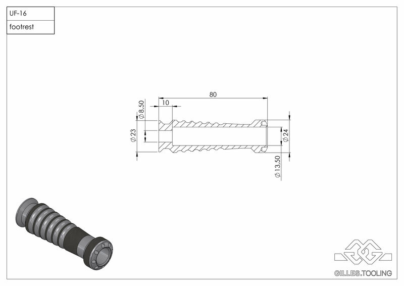 Gilles Apoio para os pés TOOLING Sport prata Ducati Figura 3