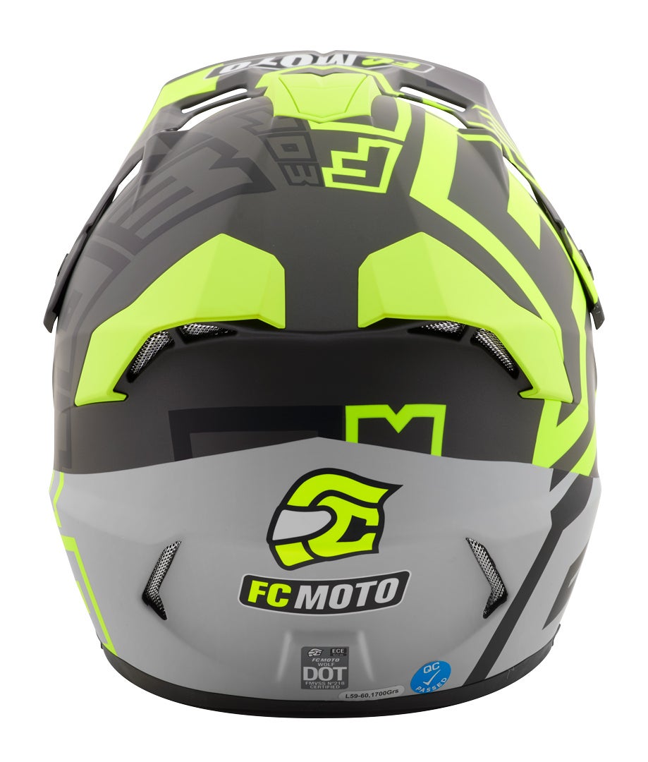 FC-Moto Merkur Flex Casco Motocross nero/giallo 2XL Figura 6