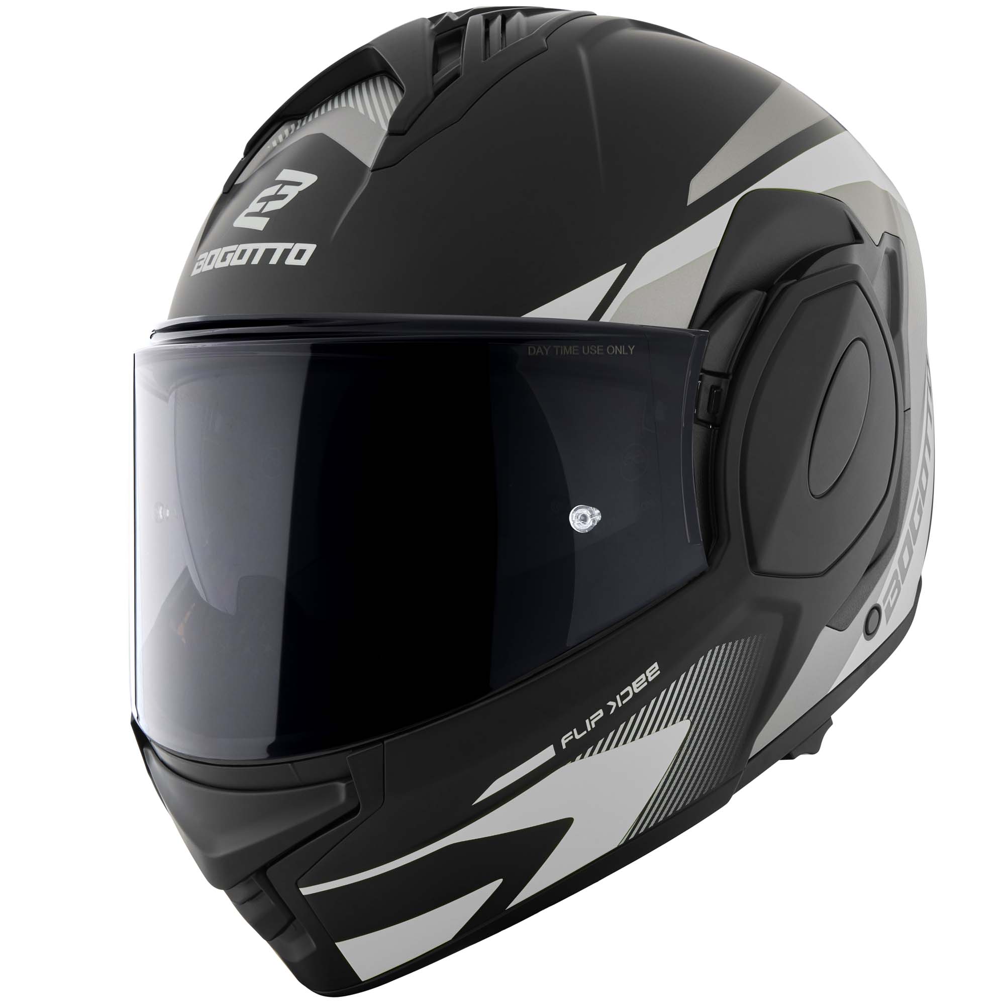 Bogotto FS-X600 Atyr Hjälm Svart matt/grå XS Figur 3