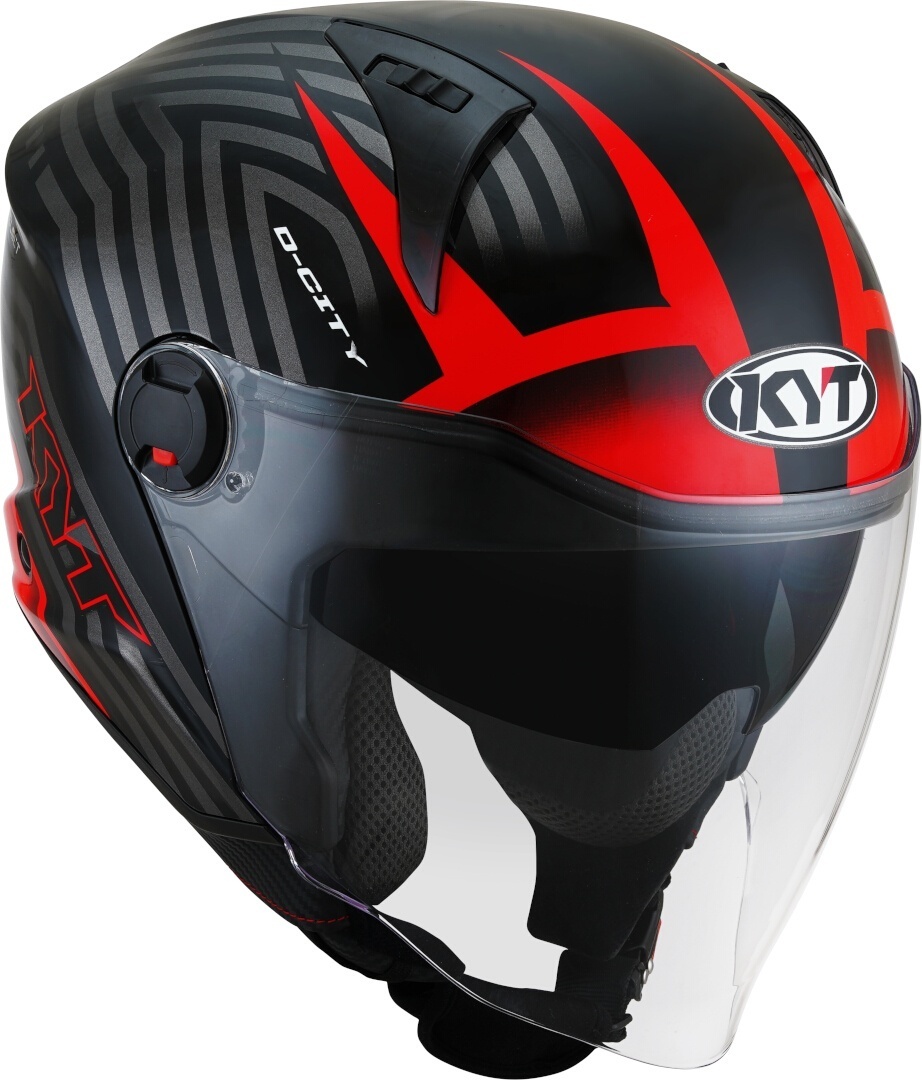 KYT D-City Lucent Cască cu reacție Negru/Roșu XL (61) Figura 7