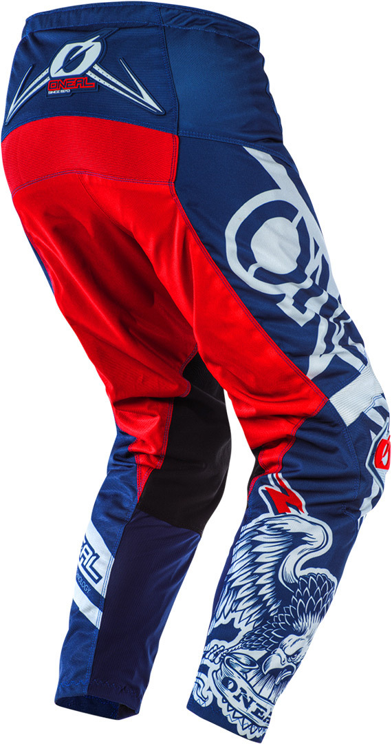 Oneal Element Warhawk Calças de motocross azul/vermelho 32 Figura 2