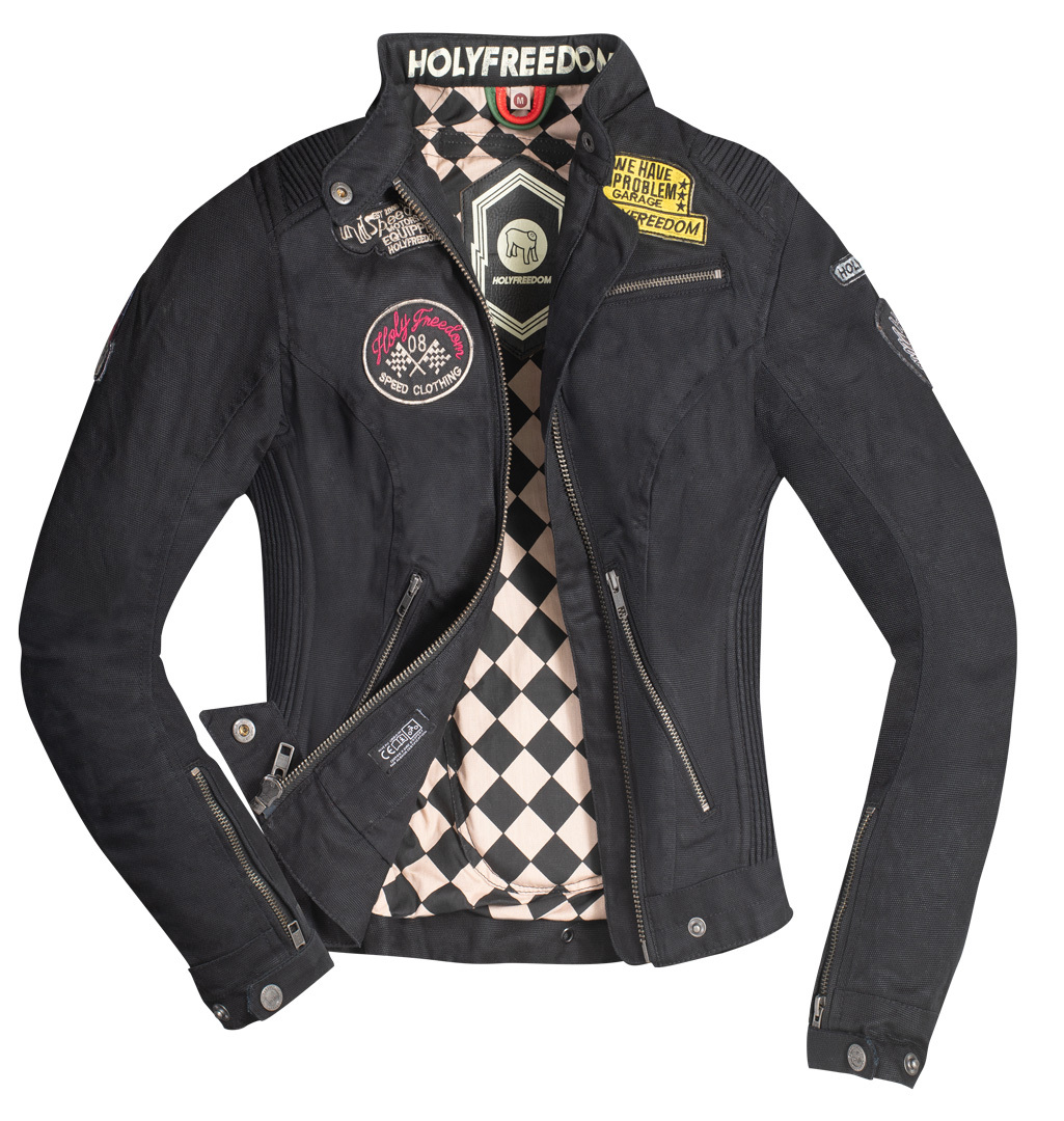 HolyFreedom Quattro Waxed Jachetă textilă pentru motociclete pentru doamne negru S Figura 2