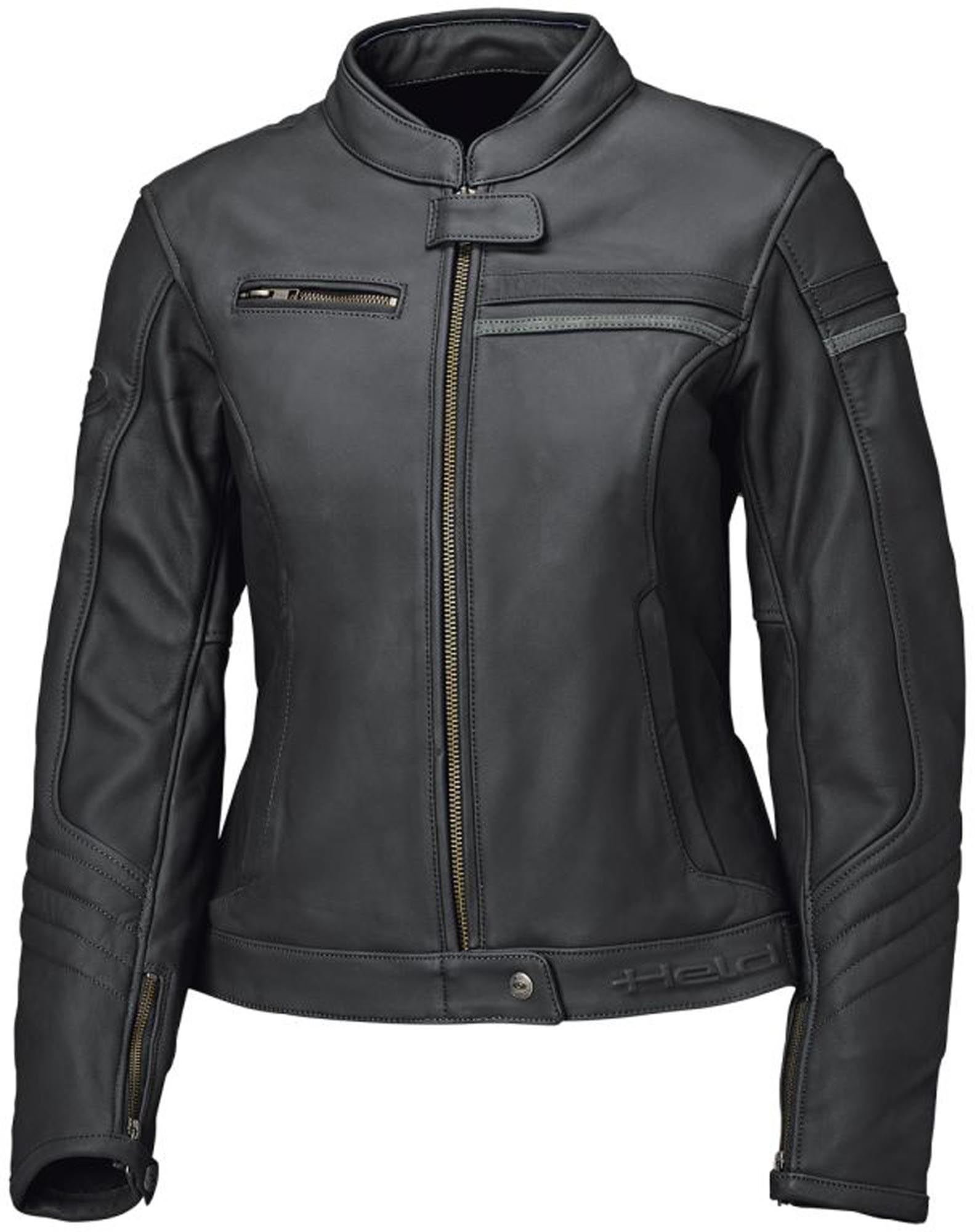 Held Midway Veste en cuir de moto pour dames noir/gris foncé 42 Figure 1