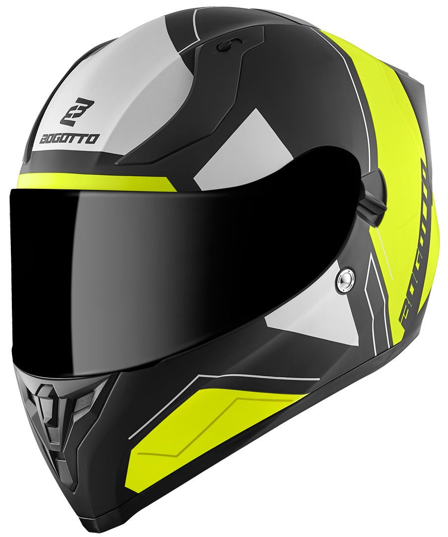 Bogotto V128 Strada Hjelm sort mat/gul L Figur 1