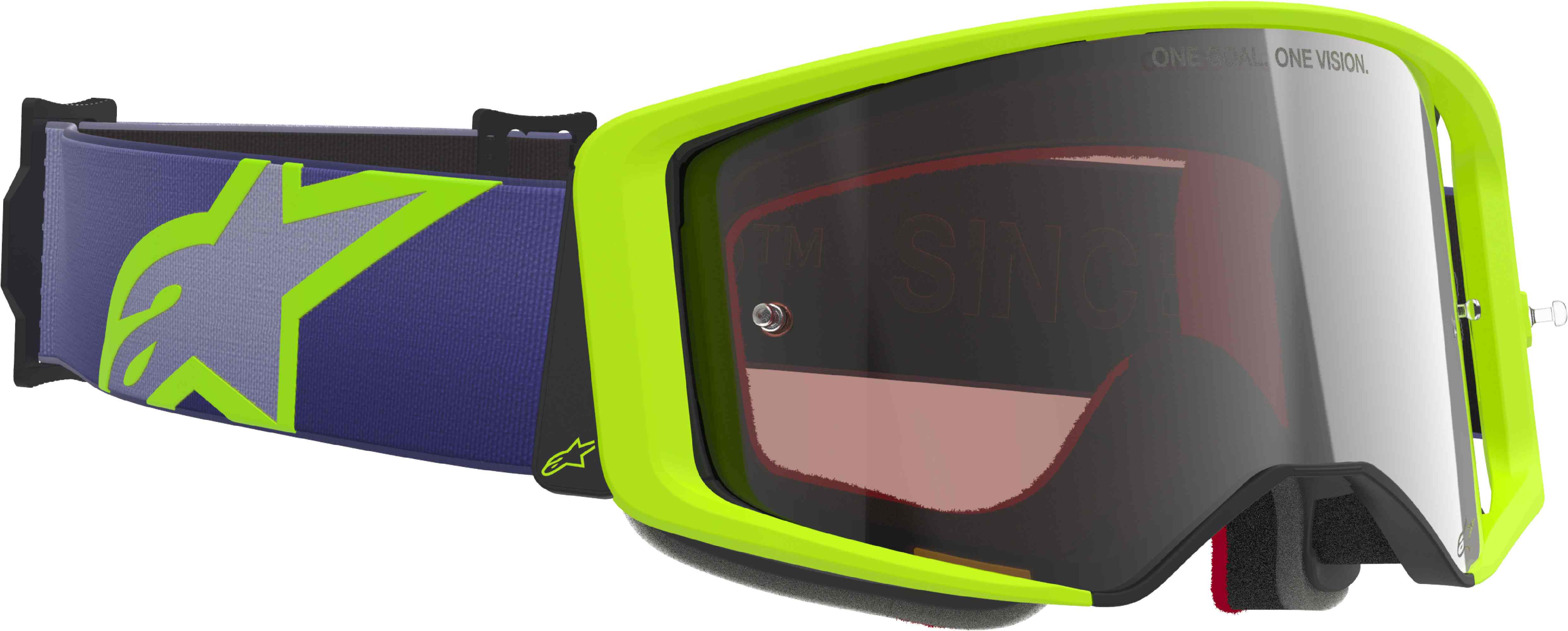 Alpinestars Supertech Vision Corp Ochelari de motocross mov/galben Figura 2