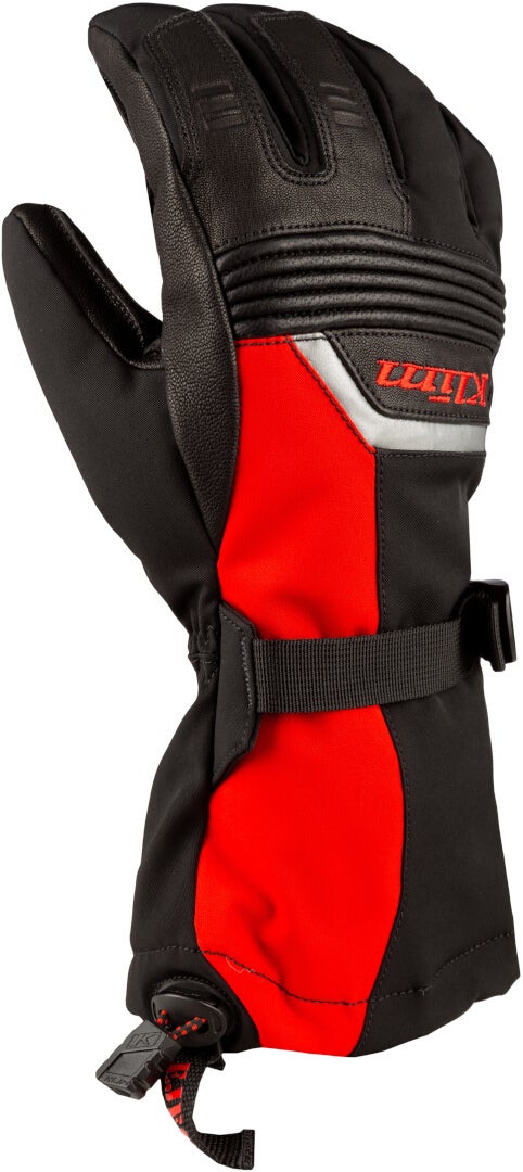 Klim Men's Black/Red Fusion Snowmobile Gloves