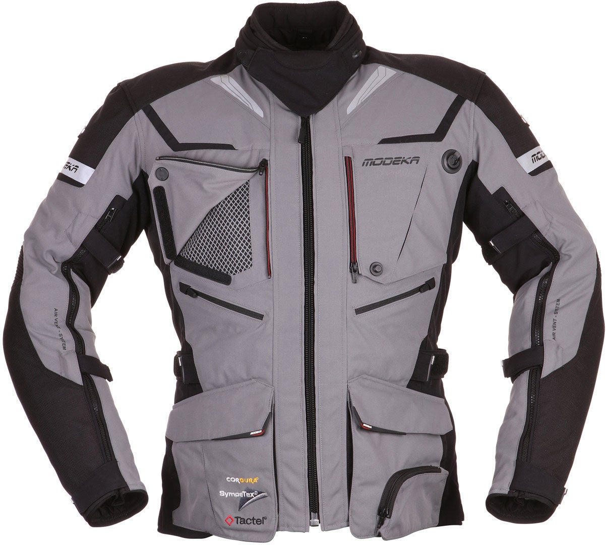 Modeka Panamericana Motorrad Textiljacke grau/schwarz Lang M Abbildung 1