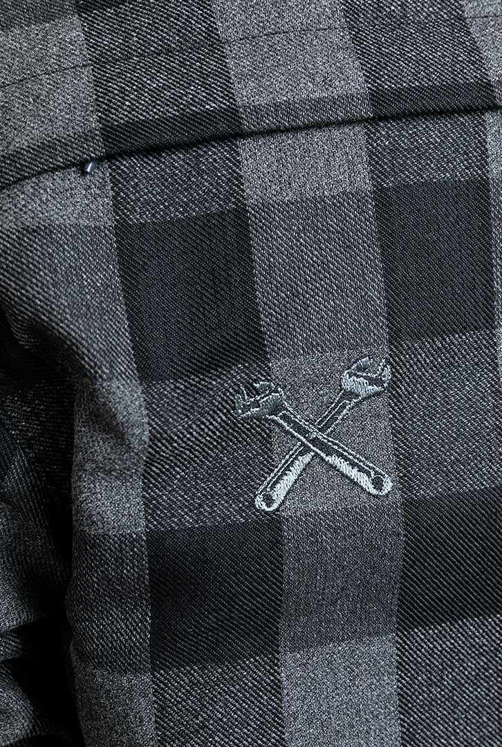 John Doe Motoshirt Skjorte grå/sort M Figur 6