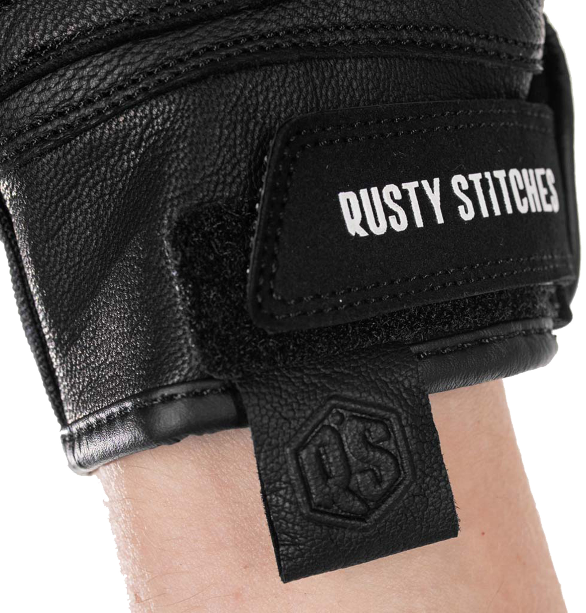 Rusty Stitches Clyde V3 Mănuși de motocicletă alb/negru L Figura 6