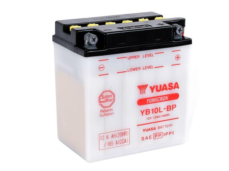YUASA YUASA konventionellt YUASA-batteri utan syrapaket - YB10L-BP Batteri utan syrapaket Figur 2
