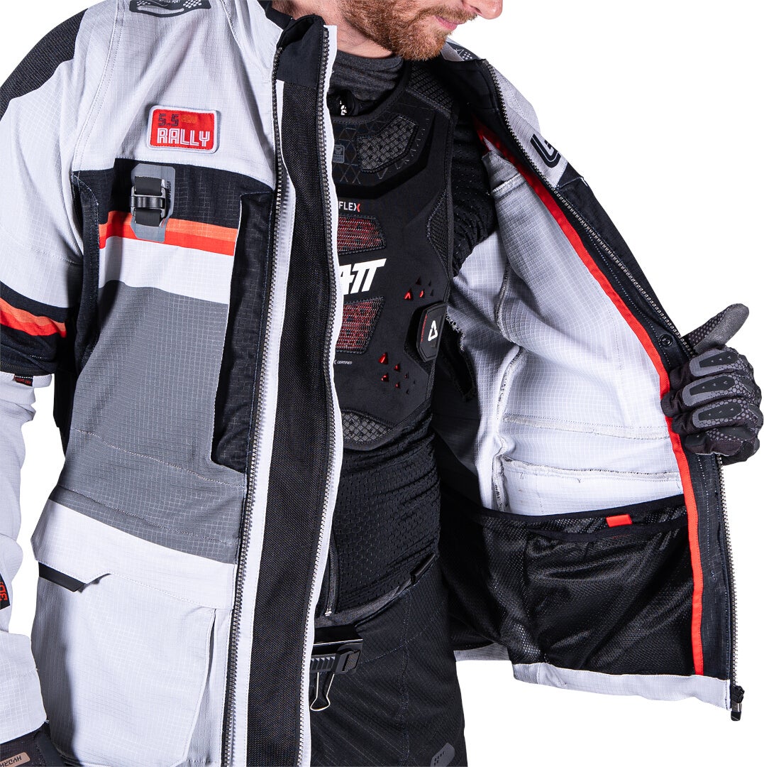 Leatt ADV Rally 5.5 Blouson textile de moto Gris clair/gris foncé/noir L Figure 6