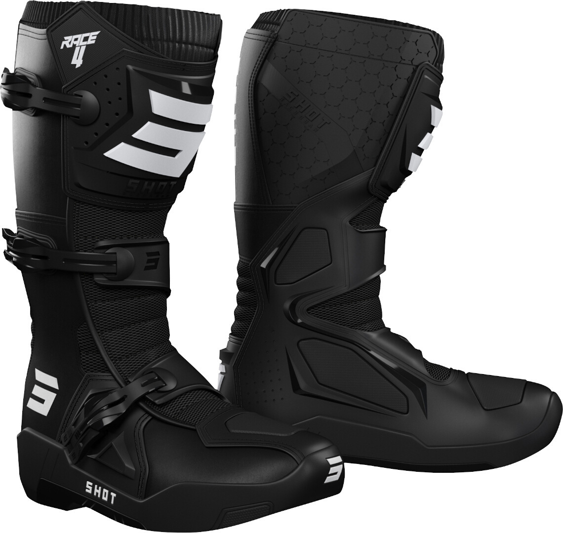 Shot Race 4 Motocross Boots black/white 48 Figure 1