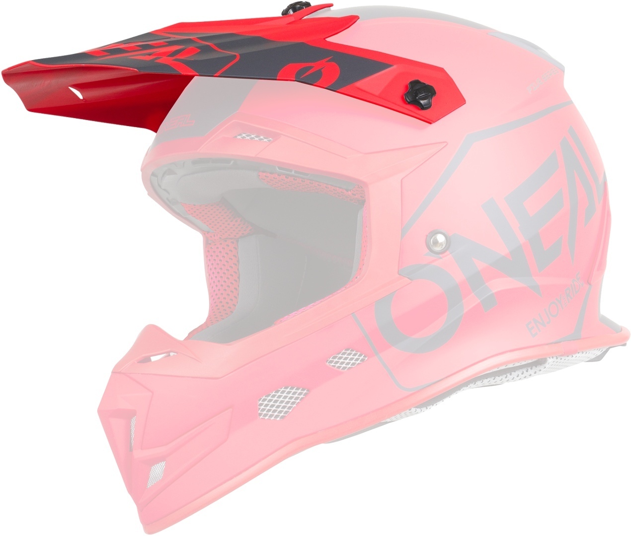 Oneal 5Series Hexx Scut de cască roșu Figura 1