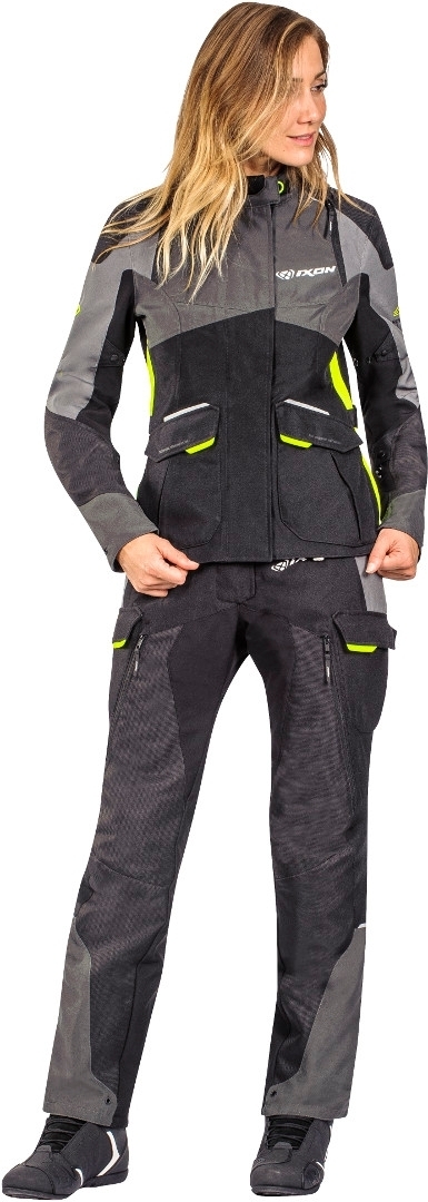 Ixon Balder Damen Motorcycle Textile Jacket black/grey/yellow S Figure 3