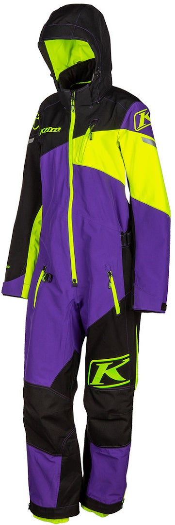 Klim Ripsa Traje de nieve de una pieza de las damas negro/morado L corta Figura 1