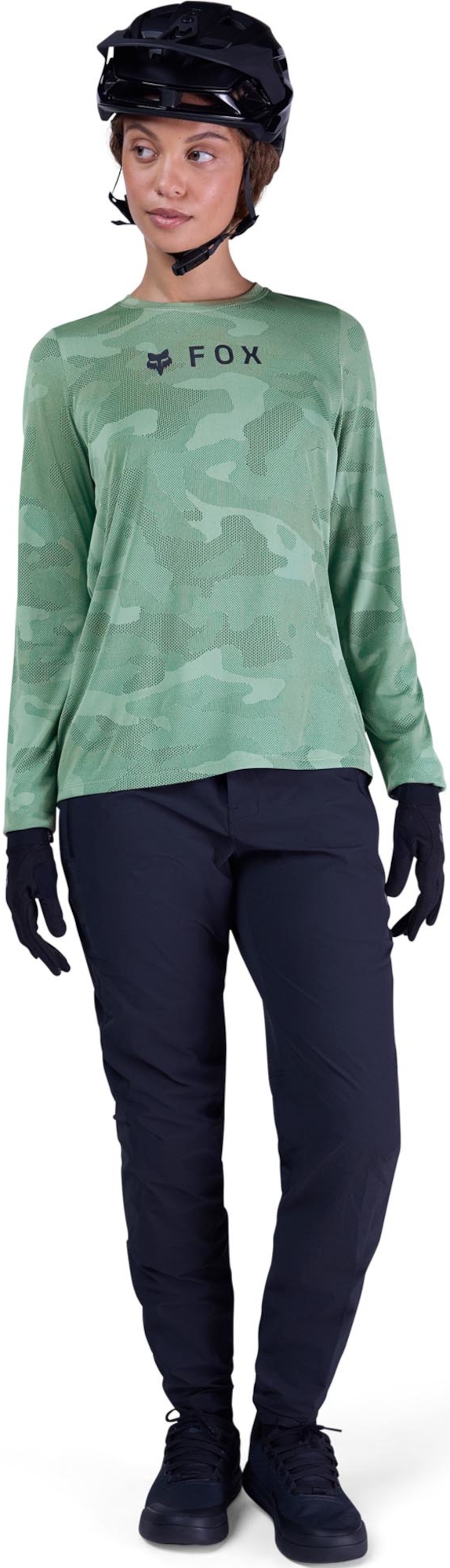 FOX Ranger Tru Dri LS Dames Fiets Jersey groen M Figuur 5