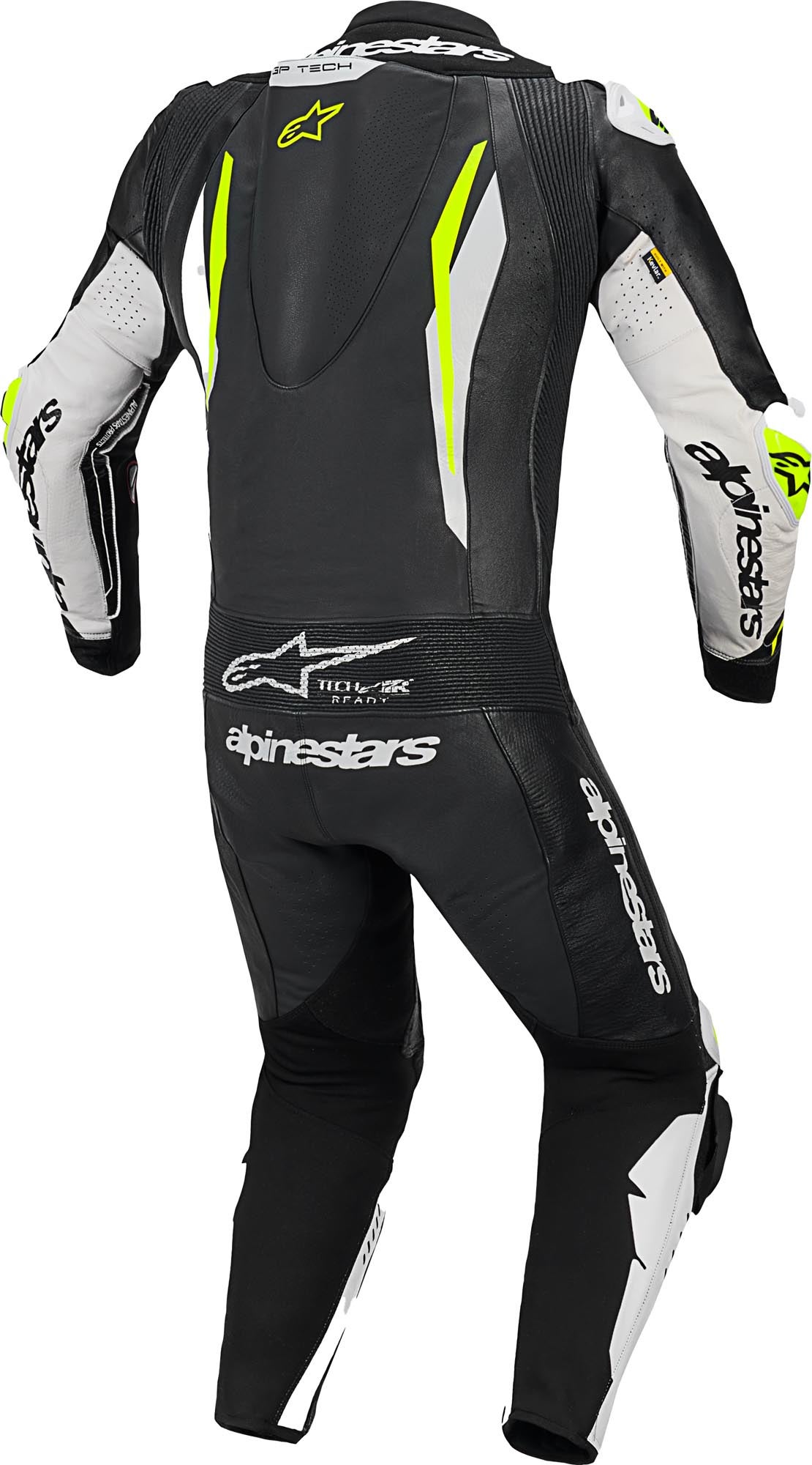 Alpinestars GP Tech V5 perforeret 1-delt motorcykel læderdragt sort/hvid/neongul 56 Figur 2