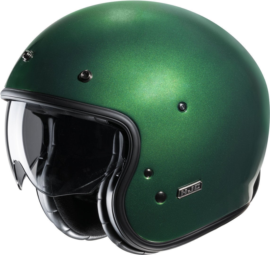 HJC V31 Solid Retro Jethjälm Grön XL (60/61) Figur 1