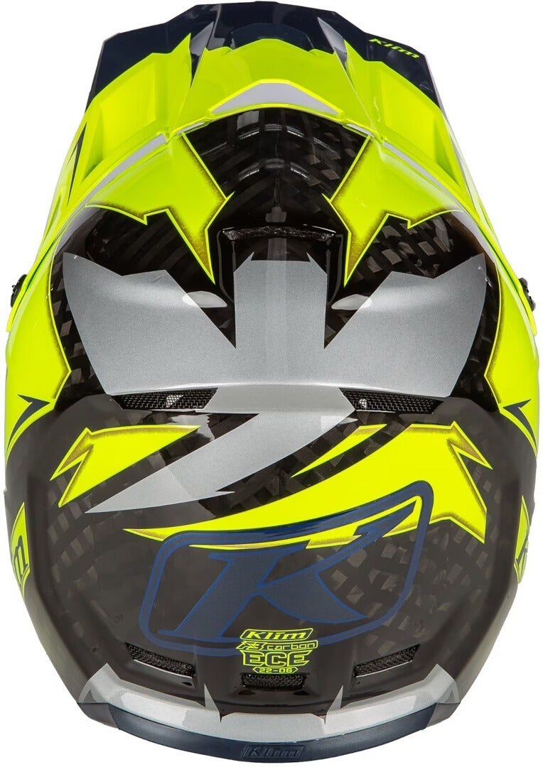 Klim F3 Lighting Carbon Motocross Helm grå/neongul S (54/55) Figur 4