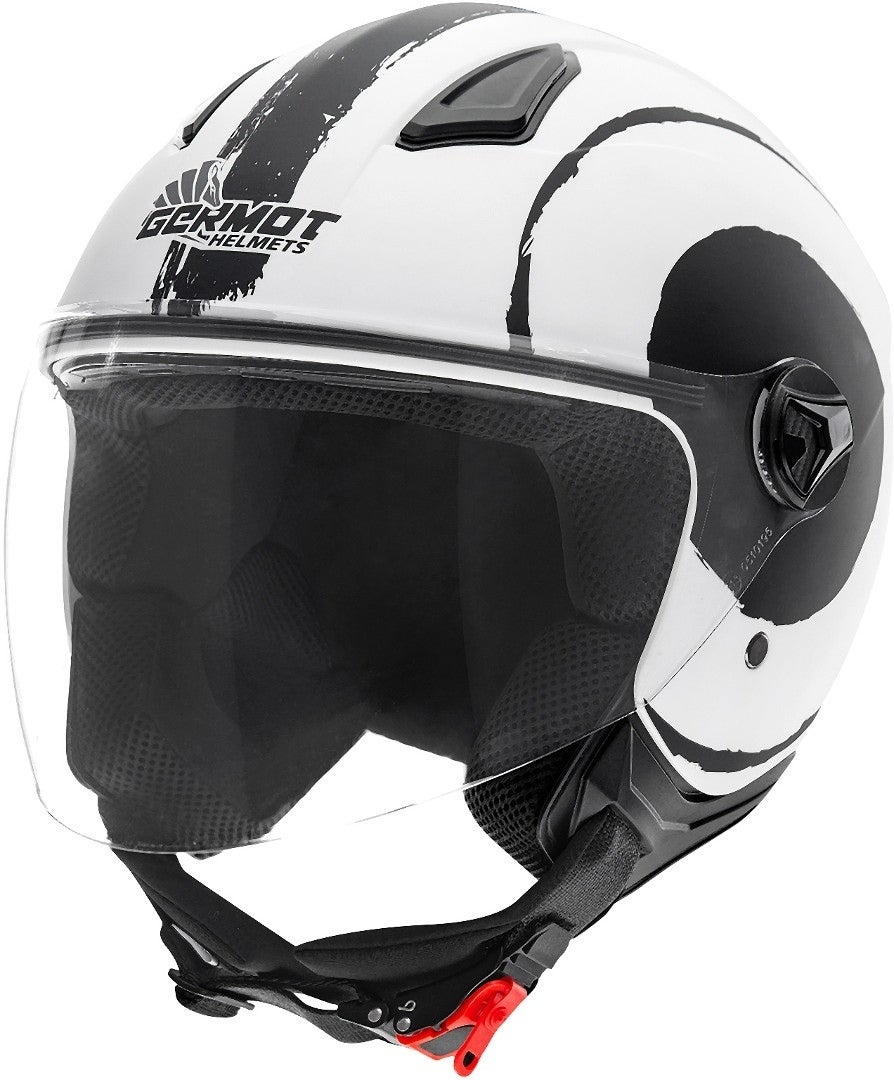 Germot GM 196 Decor Capacete Jet Branco fosco/preto M (57/58) Figura 1