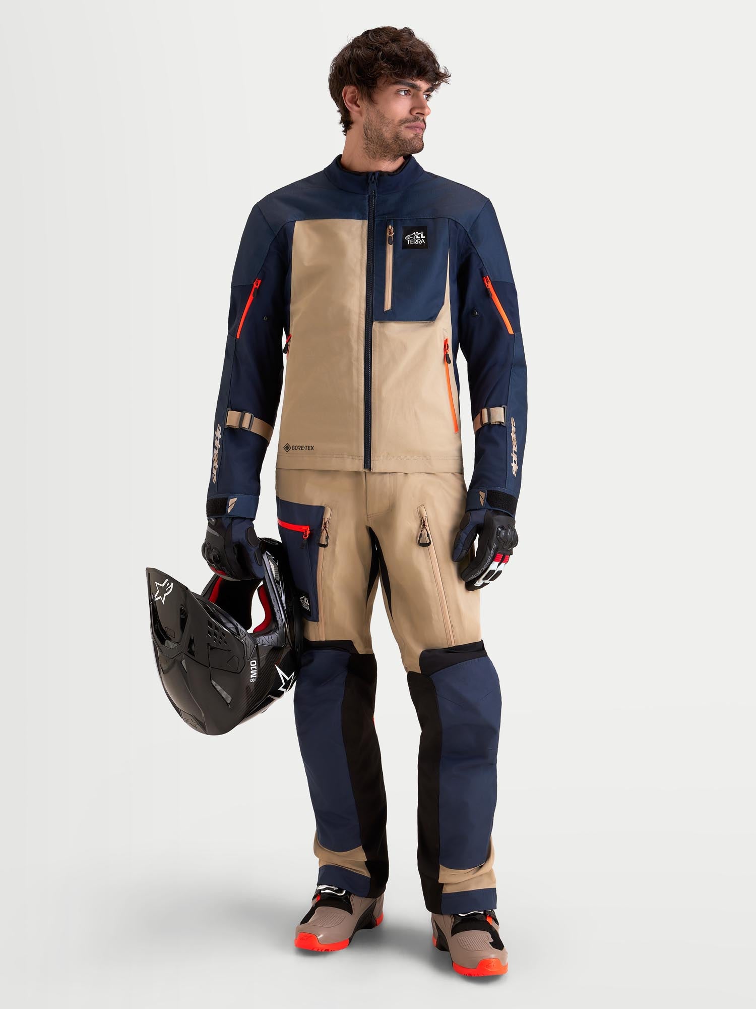 Alpinestars Arenis Gore-Tex wasserdichte Motorrad Textiljacke blau/braun 4XL Abbildung 8