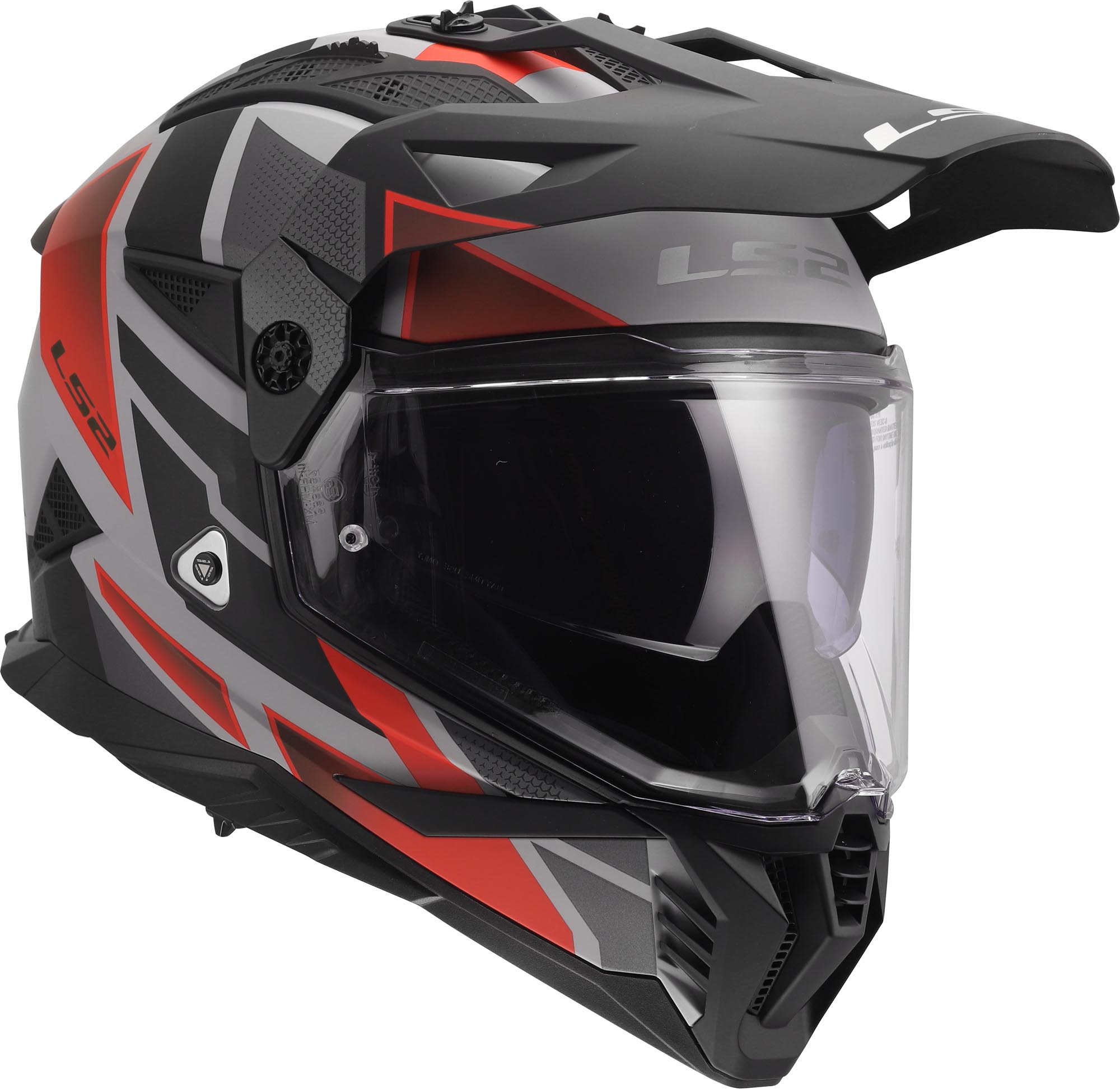 Side view of LS2 MX702 Pioneer II Block Enduro Helmet