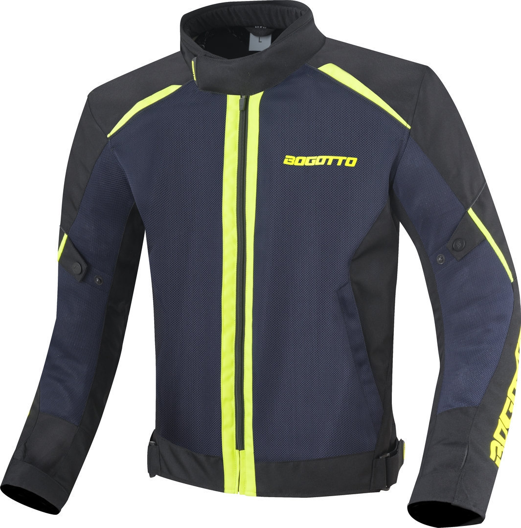 Bogotto Blaze-Air Jachetă textilă pentru motociclete negru/albastru/fluo-galben M Figura 1