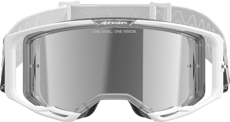 Alpinestars Vision 8 Corp Mirror Stripes Ochelari de motocross alb Figura 3