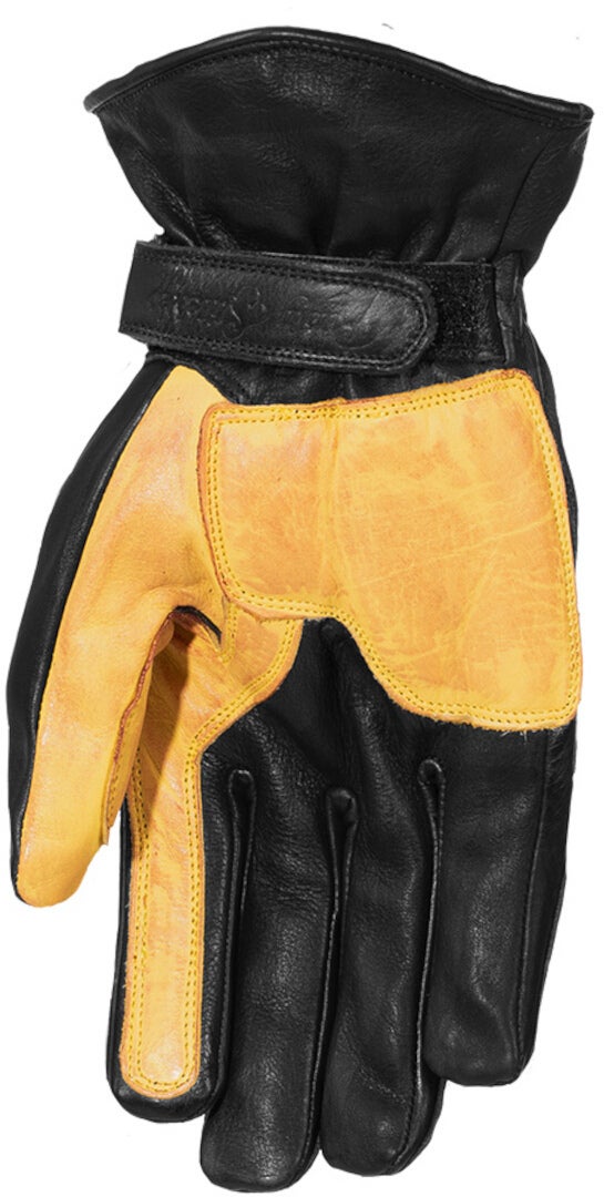 Rusty Stitches Johnny Motorcycle Gloves black/yellow L Figure 2