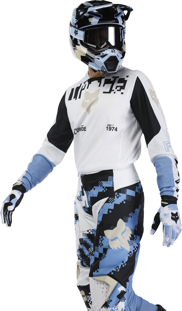 FOX 180 Digi Image Motocross trøje hvid M Figur 8