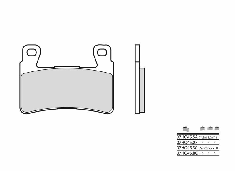 Brembo S.p.A. Vägbromsbelägg sintrad metall - 07HO45SA Figur 1