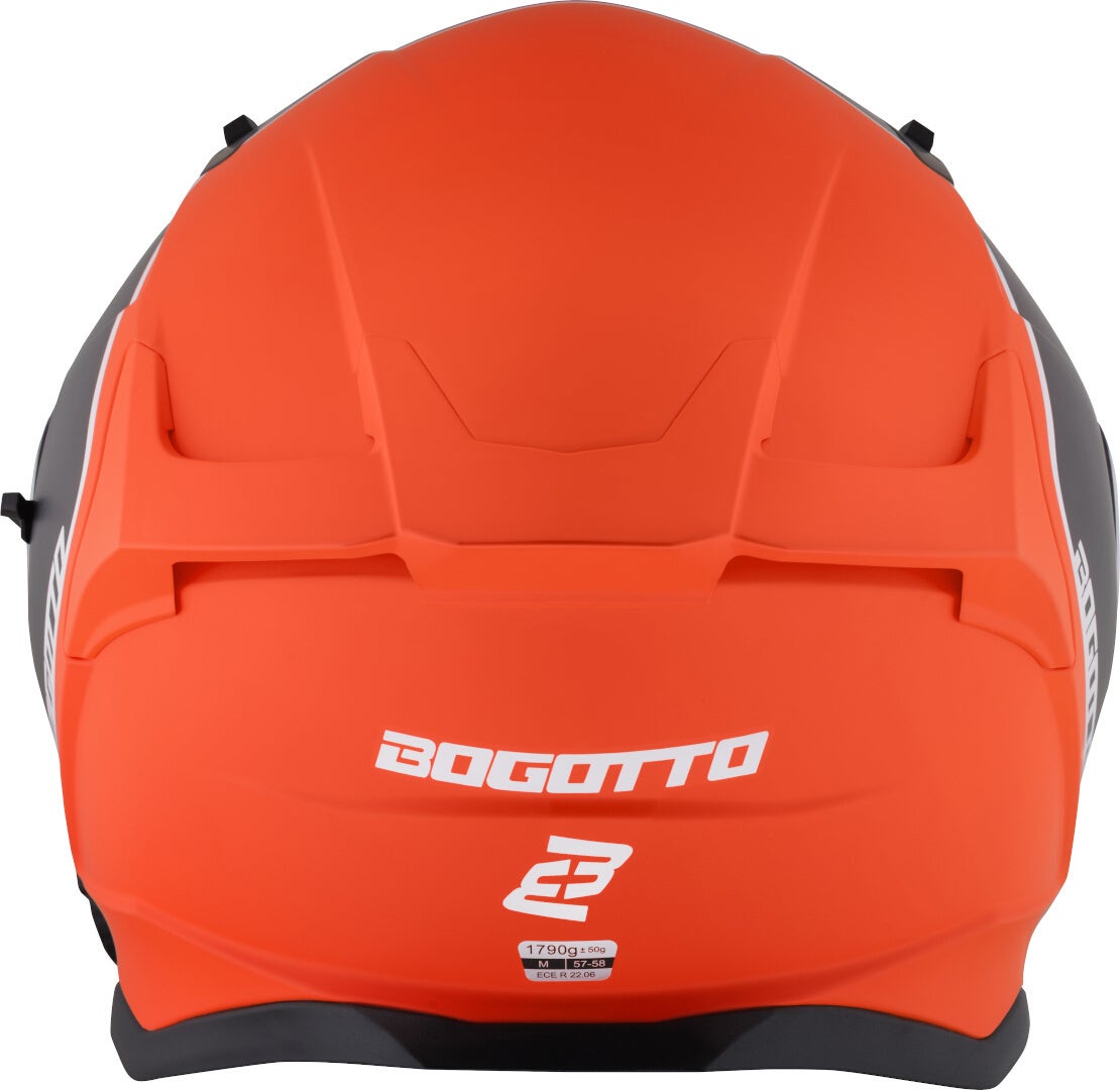 Bogotto H153 BT SPN Bluetooth Hjelm sort mat/orange L Figur 5