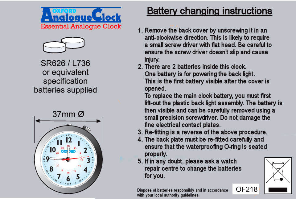 Oxford Analogue Ceas de motocicletă Argint Figura 3