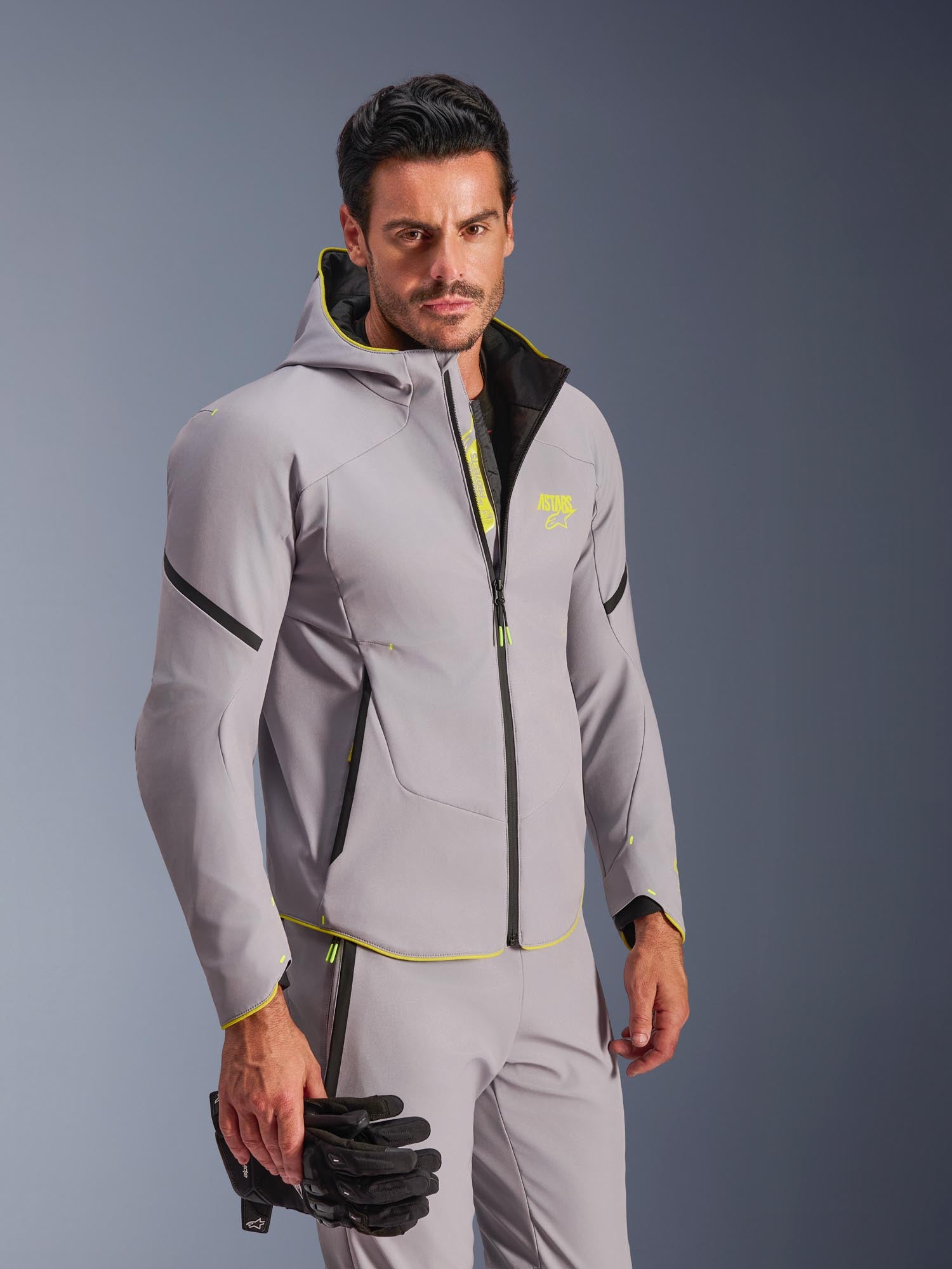 Alpinestars Aeroshel waterproof Motorcycle Textile Jacket grey/yellow M Figure 9
