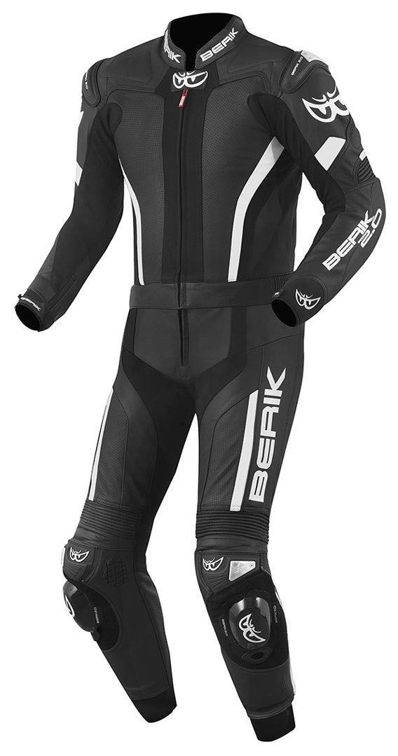 Berik Losail Two Piece Motorcycle Leather Suit black/white 52 Figure 1