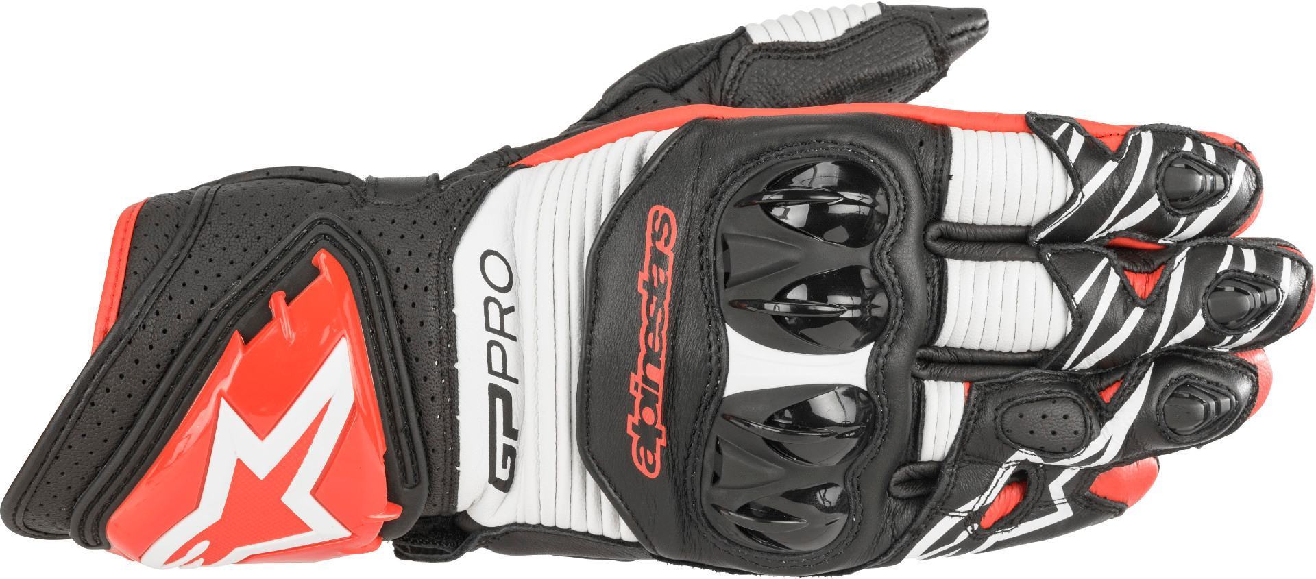 Alpinestars GP PRO R3 Motorcycle Gloves black/white/red M Figure 1