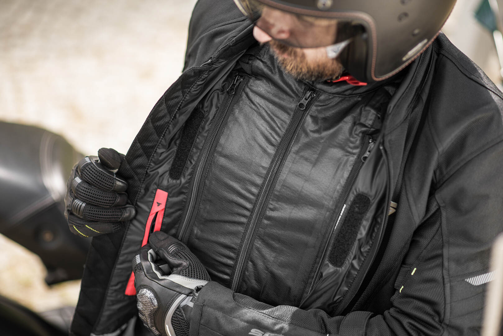 SHIMA Jet waterproof Motorcycle Textile Jacket black XL Figure 9