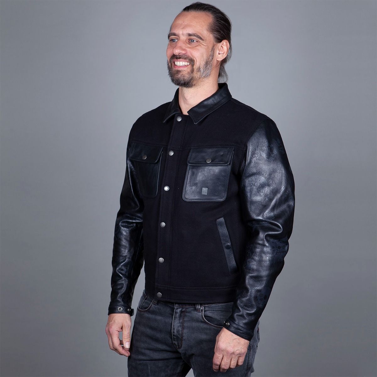 Helstons Kansas waterproof Motorcycle Textile Leather Jacket S Figure 3