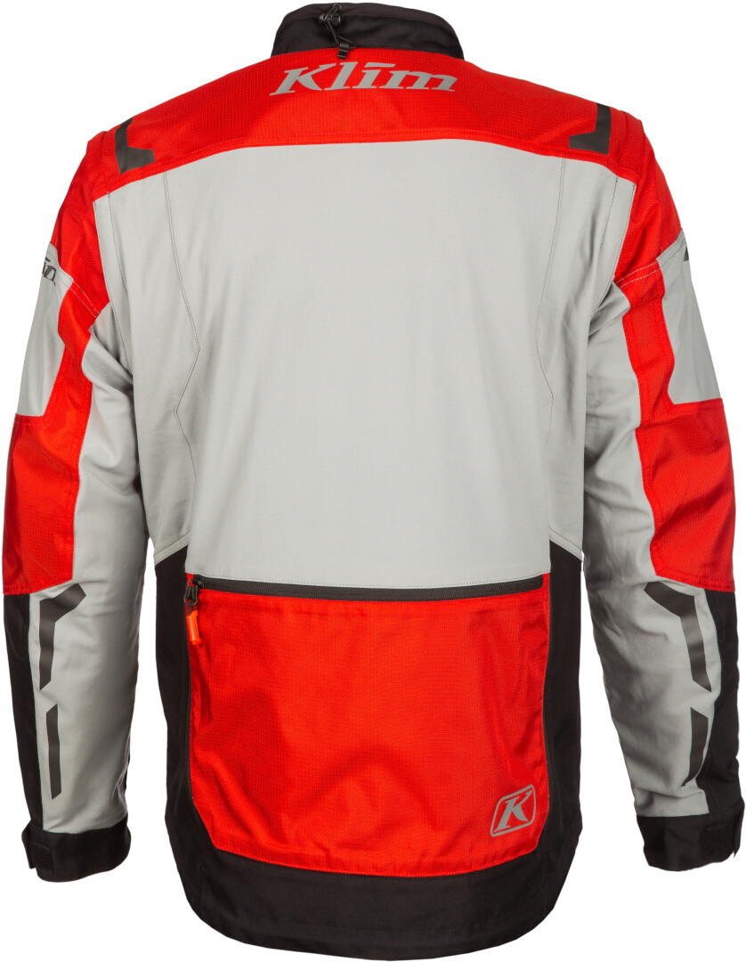 Klim Dakar Motorcycle Textile Jacket grey/black/red XXL Figure 4