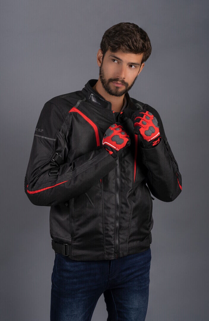 LS2 Sepang waterproof Motorcycle Textile Jacket black/grey/red 5XL Figure 11