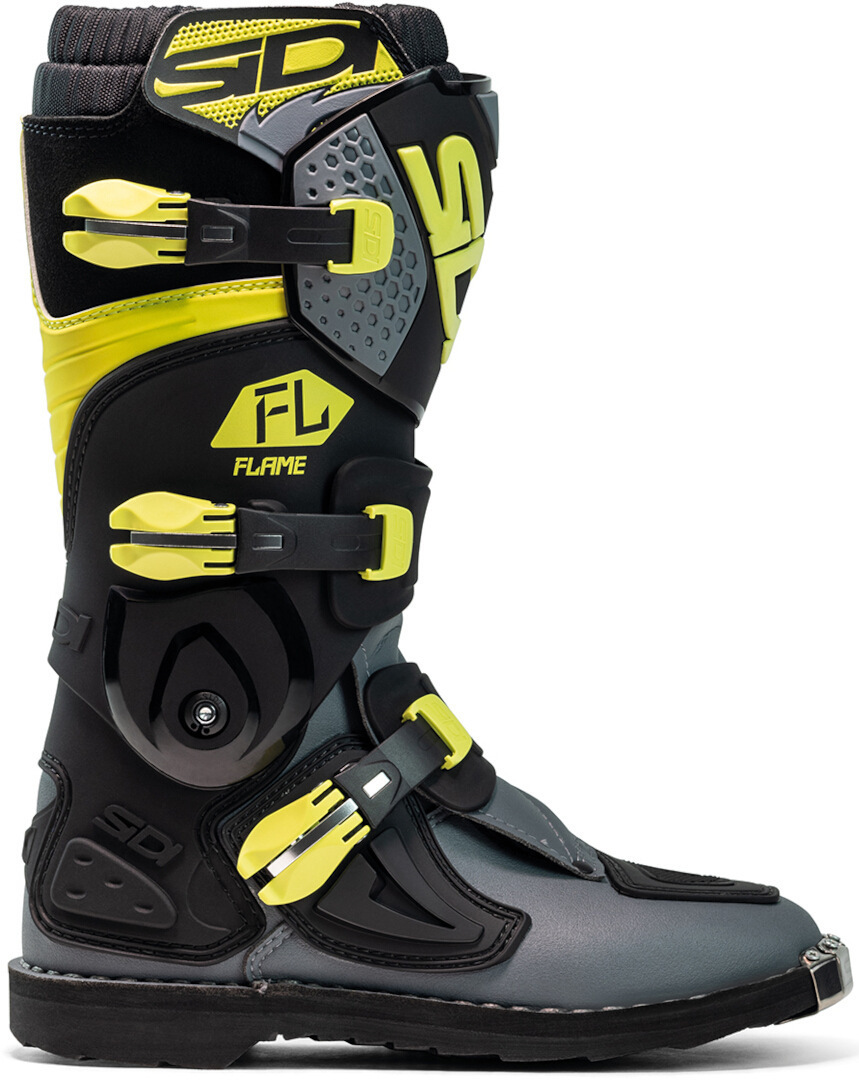 Sidi Flame Børn Motocross Støvler sort/grå/gul 32 Figur 5